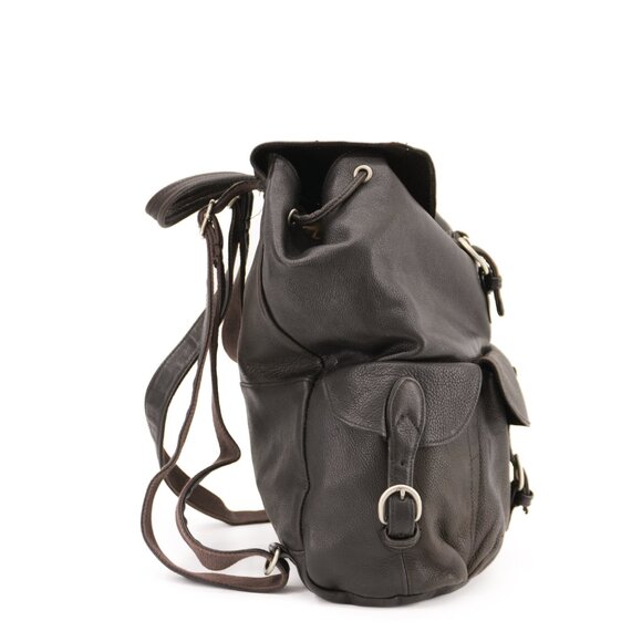 Vintage BROWN Leather Backpack Unisex School Travel Bag Rucksack - Picture 5 of 8